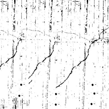 Grunge üst üste biniyor. Soyut siyah-beyaz vektör arkaplanı. Çatlak, leke ve noktalarda kirli desenli tek renkli klasik yüzey. Karanlık korku tarzında eski bir duvar.