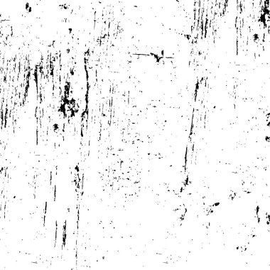 Grunge üst üste biniyor. Soyut siyah-beyaz vektör arkaplanı. Çatlak, leke ve noktalarda kirli desenli tek renkli klasik yüzey. Karanlık korku tarzında eski bir duvar.