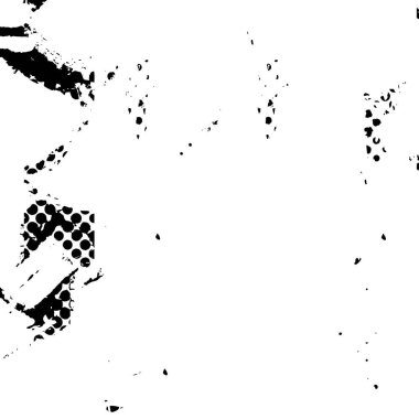 Grunge black and white pattern. Monochrome particles abstract texture. Background of cracks, scuffs, chips, stains, ink spots, lines. Dark design background surface. Gray printing element