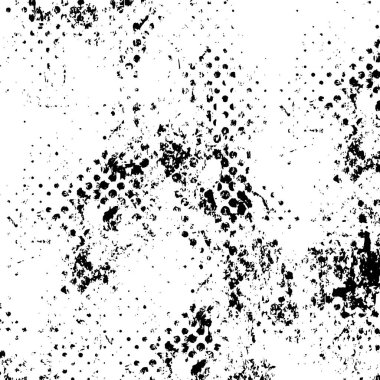 Grunge black and white pattern. Monochrome particles abstract texture. Background of cracks, scuffs, chips, stains, ink spots, lines. Dark design background surface. Gray printing element