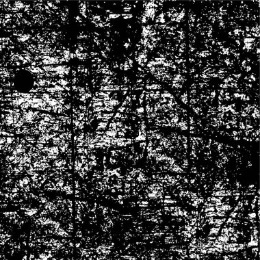 Grunge black and white pattern. Monochrome particles abstract texture. Background of cracks, scuffs, chips, stains, ink spots, lines. Dark design background surface. Gray printing element