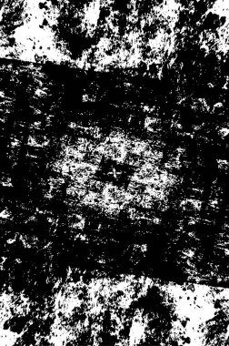 Grunge black and white pattern. Monochrome particles abstract texture. Background of cracks, scuffs, chips, stains, ink spots, lines. Dark design background surface. Gray printing element