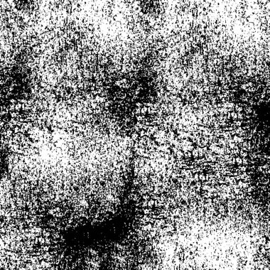 Siyah ve beyaz soyut arka plan. Noktaların, çatlakların, tozların, lekelerin tek renkli dokusu. Yazdırma ve tasarım için desen