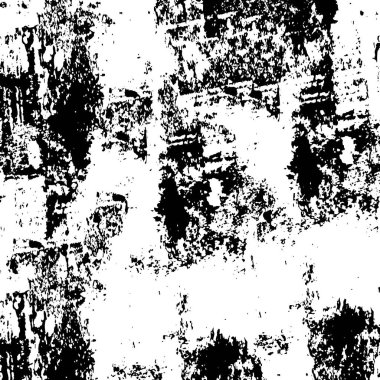 Siyah ve beyaz soyut arka plan. Noktaların, çatlakların, tozların, lekelerin tek renkli dokusu. Yazdırma ve tasarım için desen