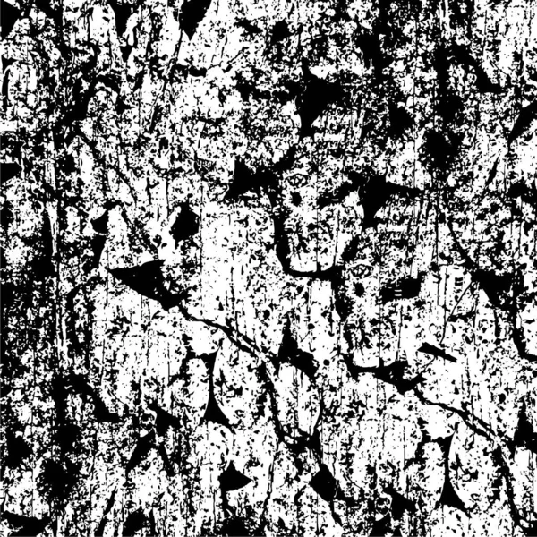 Grunge Black White Pattern Monochrome Particles Abstract Texture Background Cracks — Wektor stockowy