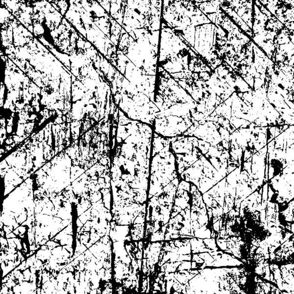 Czarne Białe Abstrakcyjne Tło Monochromatyczna Faktura Kropek Pęknięć Kurzu Plamy — Wektor stockowy