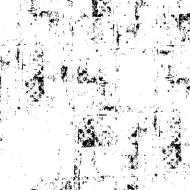 Sert, çizik, sıçramış grunge desenli fırça darbeleri. Dokuları üst üste koy. Siyah-beyaz boyanmış kağıt dokusu. Çizim grunge tasarımı.