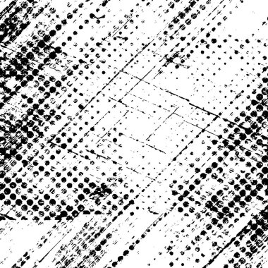 Çizgileri, lekeleri, çizikleri ve çizgileri olan siyah beyaz bir arka plan. soyut vektör illüstrasyonu.