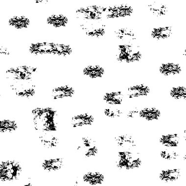 Grunge üst üste biniyor. Soyut siyah-beyaz vektör arkaplanı. Çatlak, leke ve noktalarda kirli desenli tek renkli klasik yüzey. Karanlık korku tarzında eski bir duvar.