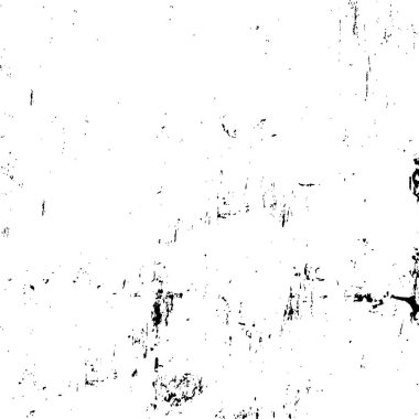 Grunge üst üste biniyor. Soyut siyah-beyaz vektör arkaplanı. Çatlak, leke ve noktalarda kirli desenli tek renkli klasik yüzey. Karanlık korku tarzında eski bir duvar.
