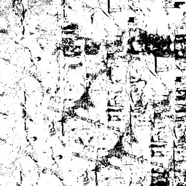Sert, çizik, sıçramış grunge desenli fırça darbeleri. Dokuları üst üste koy. Siyah-beyaz boyanmış kağıt dokusu. Skeç grunge tasarımı. Poster, kapak, afiş, taklit, çıkartma düzeni için kullan