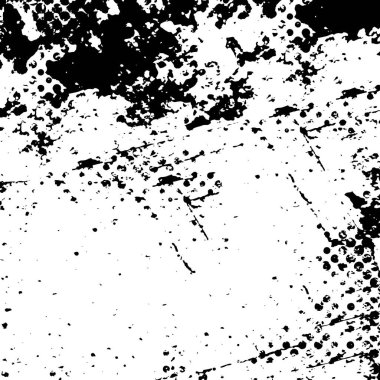 Sert, çizik, sıçramış grunge desenli fırça darbeleri. Dokuları üst üste koy. Siyah-beyaz boyanmış kağıt dokusu. Skeç grunge tasarımı. Poster, kapak, afiş, taklit, çıkartma düzeni için kullan