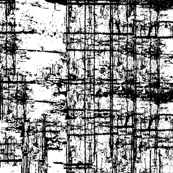 Zarmoucené Pozadí Černobílé Textuře Škrábanci Čárami Abstraktní Ilustrace — Stockový vektor