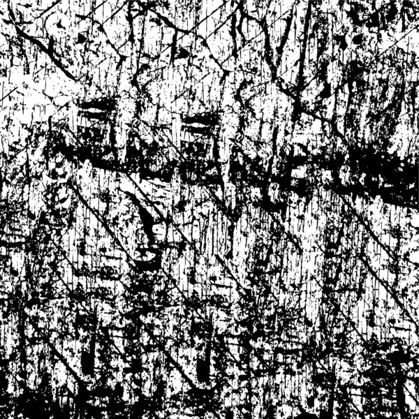 黒と白のテクスチャに傷と線で悩まされた背景 抽象的なイラスト — ストックベクタ