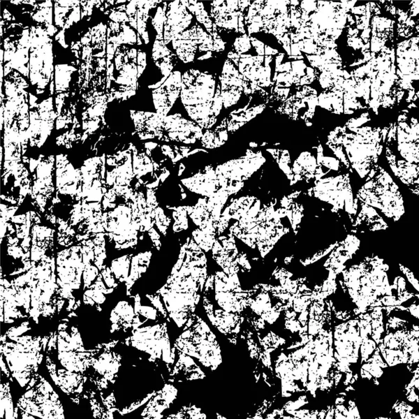 クラックされたコンクリートの悲痛なオーバーレイテクスチャ グランジの背景 抽象的なハーフトーンベクトル図 — ストックベクタ
