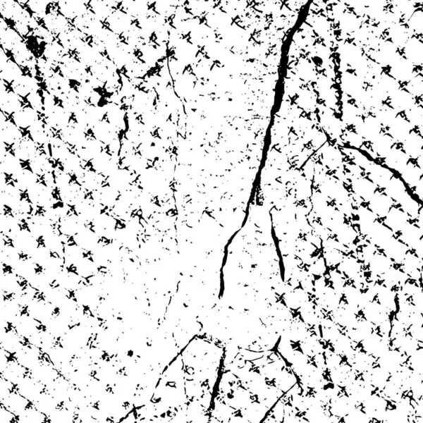 Distressed Overlay Textur Aus Rissigem Beton Grunge Hintergrund Abstrakte Halbtonvektorillustration — Stockvektor