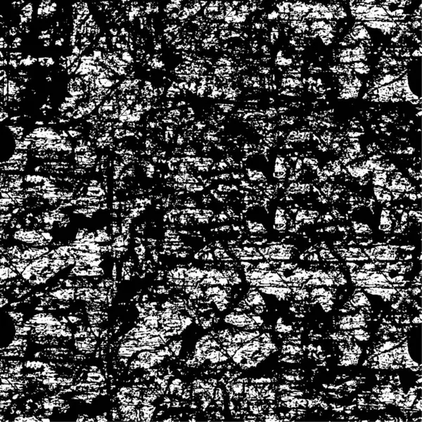 Verstoorde Overlay Textuur Van Gebarsten Beton Grunge Achtergrond Abstracte Halftoon — Stockvector