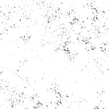 Grunge üst üste biniyor. Soyut siyah-beyaz vektör arkaplanı. Çatlak, leke ve noktalarda kirli desenli tek renkli klasik yüzey. Karanlık korku tarzında eski bir duvar.