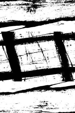 Grunge üst üste biniyor. Soyut siyah-beyaz vektör arkaplanı. Çatlak, leke ve noktalarda kirli desenli tek renkli klasik yüzey. Karanlık korku tarzında eski bir duvar.