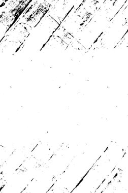 Grunge üst üste biniyor. Soyut siyah-beyaz vektör arkaplanı. Çatlak, leke ve noktalarda kirli desenli tek renkli klasik yüzey. Karanlık korku tarzında eski bir duvar.