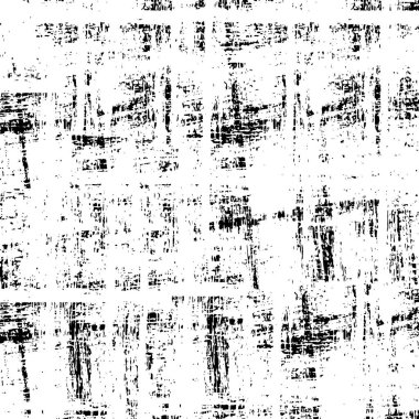 Grunge üst üste biniyor. Soyut siyah-beyaz vektör arkaplanı. Çatlak, leke ve noktalarda kirli desenli tek renkli klasik yüzey. Karanlık korku tarzında eski bir duvar.