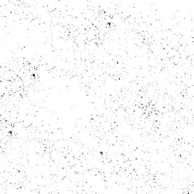 Grunge üst üste biniyor. Soyut siyah-beyaz vektör arkaplanı. Çatlak, leke ve noktalarda kirli desenli tek renkli klasik yüzey. Karanlık korku tarzında eski bir duvar.