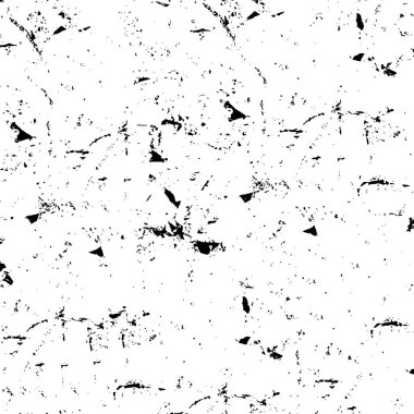 Grunge üst üste biniyor. Soyut siyah-beyaz vektör arkaplanı. Çatlak, leke ve noktalarda kirli desenli tek renkli klasik yüzey. Karanlık korku tarzında eski bir duvar.