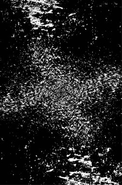 Grunge üst üste biniyor. Soyut siyah-beyaz vektör arkaplanı. Çatlak, leke ve noktalarda kirli desenli tek renkli klasik yüzey. Karanlık korku tarzında eski bir duvar.