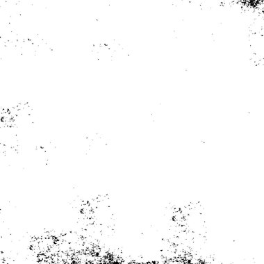 Grunge üst üste biniyor. Soyut siyah-beyaz vektör arkaplanı. Çatlak, leke ve noktalarda kirli desenli tek renkli klasik yüzey. Karanlık korku tarzında eski bir duvar.