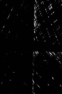 Grunge üst üste biniyor. Soyut siyah-beyaz vektör arkaplanı. Çatlak, leke ve noktalarda kirli desenli tek renkli klasik yüzey. Karanlık korku tarzında eski bir duvar.