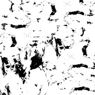 Grunge üst üste biniyor. Soyut siyah-beyaz vektör arkaplanı. Çatlak, leke ve noktalarda kirli desenli tek renkli klasik yüzey. Karanlık korku tarzında eski bir duvar.