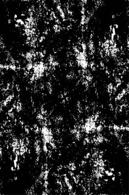 Grunge üst üste biniyor. Soyut siyah-beyaz vektör arkaplanı. Çatlak, leke ve noktalarda kirli desenli tek renkli klasik yüzey. Karanlık korku tarzında eski bir duvar.