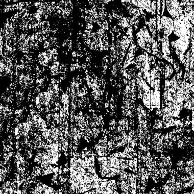 Çizik ve çiziklerle dolu siyah beyaz bir arka plan. Soyut vektör illüstrasyonu. 