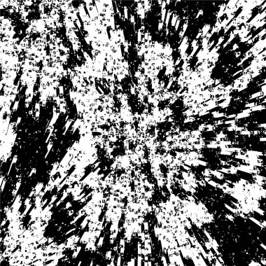 Çatlamış beton, taş ya da asfaltın sıkıntılı örtülü dokusu. Grunge 'un arka planı. soyut yarım ton vektör çizimi 