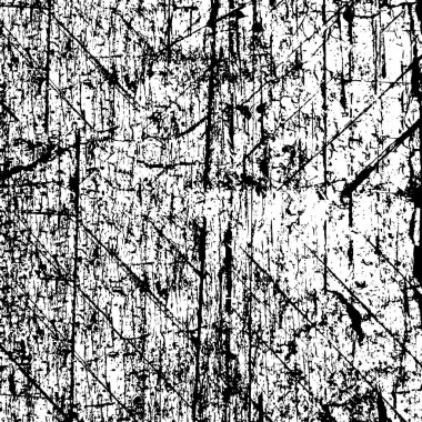 Çatlamış beton, taş ya da asfaltın sıkıntılı örtülü dokusu. Grunge 'un arka planı. soyut yarım ton vektör çizimi