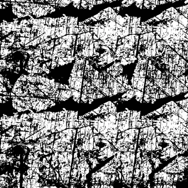Schwarz Weiß Verwitterte Textur Abstrakter Grunge Hintergrund — Stockvektor