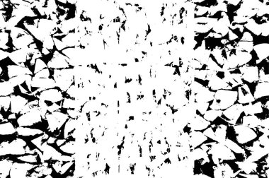 Sert siyah-beyaz dokular. Grunge 'un geçmişi. Soyut doku etkisi. Vektör İllüstrasyonu