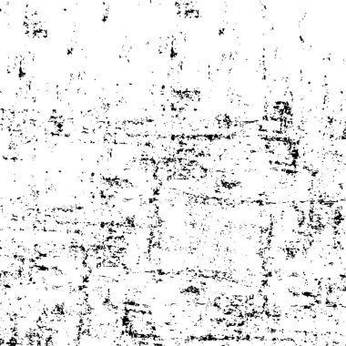 Grunge dokusu çatlaklar, cipsler, lekeler. Siyah ve beyaz yazdırılmış ögelerin soyut deseni