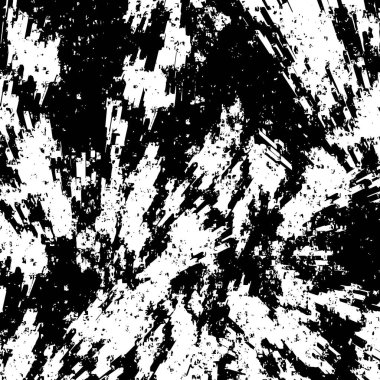 Grunge dokusu çatlaklar, cipsler, lekeler. Siyah ve beyaz yazdırılmış ögelerin soyut deseni