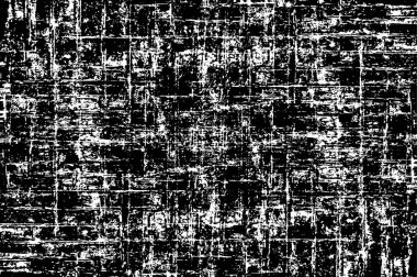 Grunge siyah ve beyaz dikişsiz desen. Tek renkli soyut doku. Çatlakların, sürtünmelerin, talaşların, lekelerin, mürekkep lekelerinin, çizgilerin arka planı. Koyu tasarım arka plan yüzeyi. Gri yazdırma öğesi