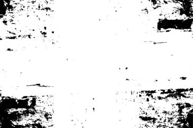 Sert, çizik, sıçramış grunge desenli fırça darbeleri. Dokuları üst üste koy. Siyah-beyaz boyanmış kağıt dokusu. Skeç grunge tasarımı. Poster, kapak, afiş, taklit, çıkartma düzeni için kullan.