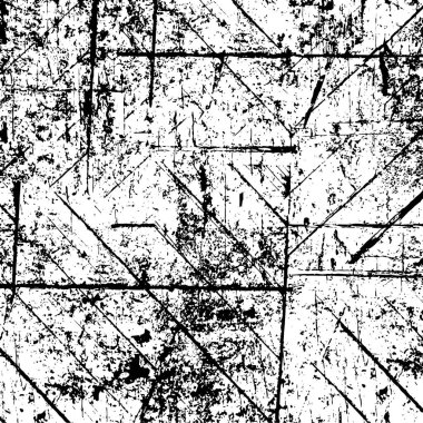 Tek renkli elementlerin soyut deseni, Grunge siyah beyaz arkaplan.