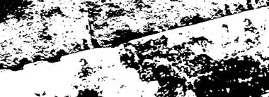 Siyah beyaz dokusunda, toz, leke, çizik ve çizikler olan sıkıntılı bir zemin. soyut vektör illüstrasyonu.