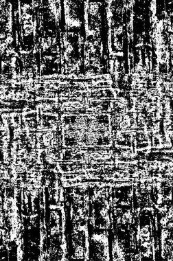 Siyah ve beyaz soyut arka plan. Noktaların, çatlakların, tozların, lekelerin tek renkli dokusu. Yazdırma ve tasarım için desen