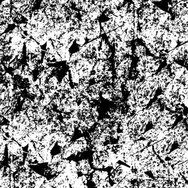 Siyah ve beyaz dokusunun Grunge arka planı. Elementlerin soyut deseni. Tek renkli baskı ve tasarım.