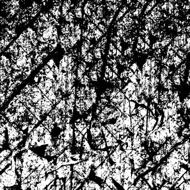 Grunge black and white pattern. Monochrome particles abstract texture. Background of cracks, scuffs, chips, stains, ink spots, lines. Dark design background surface. Gray printing element