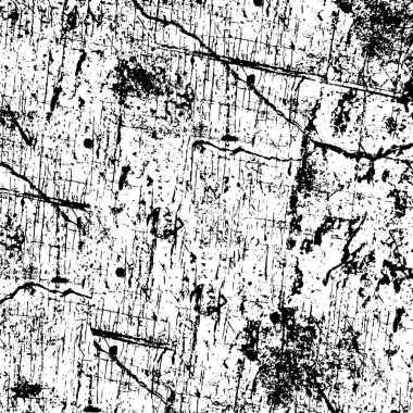 Grunge black and white pattern. Monochrome particles abstract texture. Background of cracks, scuffs, chips, stains, ink spots, lines. Dark design background surface. Gray printing element