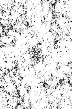 Grunge black and white pattern. Monochrome particles abstract texture. Background of cracks, scuffs, chips, stains, ink spots, lines. Dark design background surface. Gray printing element