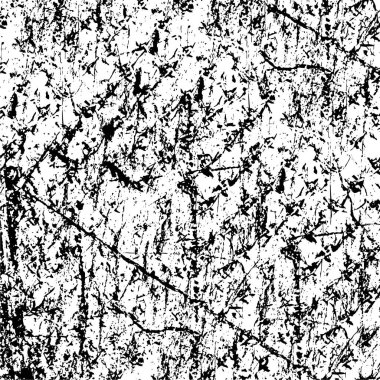 Siyah ve beyaz dokunun arka planı. Noktaların, çatlakların, noktaların, çiplerin soyut monokrom deseni. 