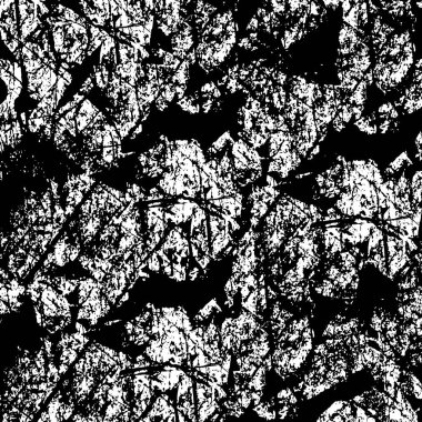 Siyah ve beyaz grunge arka planı. Mürekkep lekelerinin soyut vektör dokusu. Kartvizitlere, posterlere ve tasarıma baskı yapmak için vintage unsurlar 